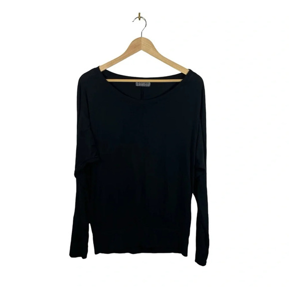 Michael Stars Russo Relaxed Fit Batwing Sleeve Top in Black One Size - Picture 8 of 12